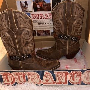 Durango cowgirl boots with American flag belt ***read description***